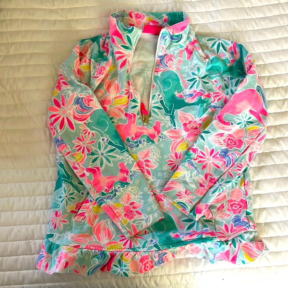 Lilly Pulitzer unicorn print long sleeve top